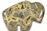 Calcite-Filled Polished Septarian Bison - Utah #301484-2